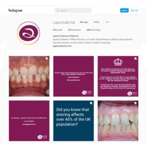 Milton Keynes Dentist Monthly Email Newsletter October 2022 - Follow Aspects Dental On Instagram