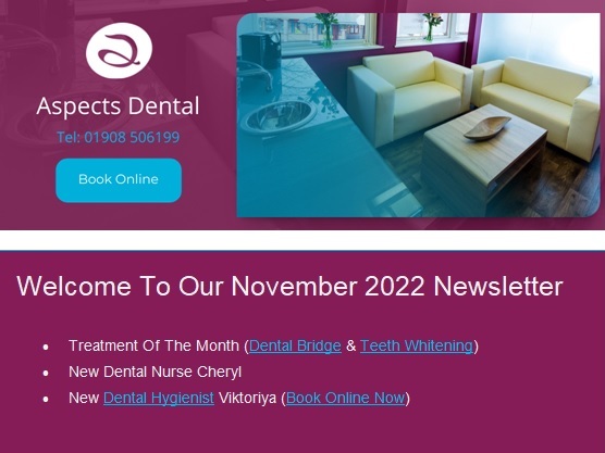 Milton Keynes Dentist Monthly Email Newsletter November 2022