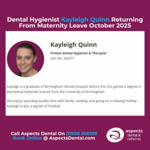 Milton Keynes Dental Hygienist Returning From Maternity Leave October 2025