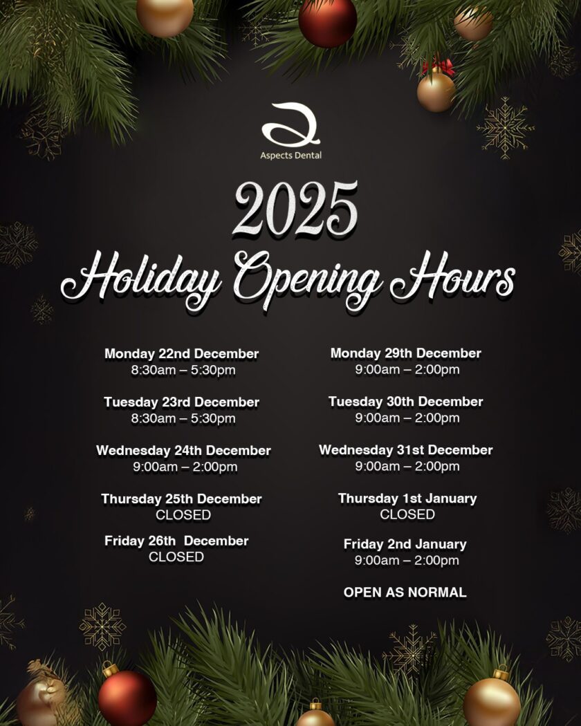 Holiday Opening Hours For Christmas & New Years 2025 & 2026 - Aspects Dental - Private & Cosmetic Dentist Milton Keynes