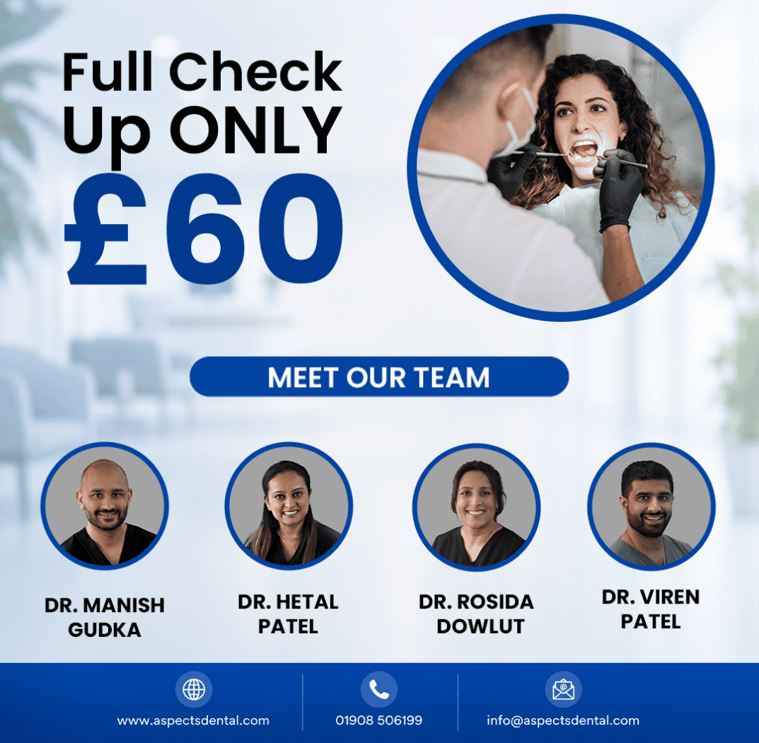 Milton Keynes Dentist Launches New Patient Dental Check Up Special Offer On Mondays Only - Aspects Dental - Private Dentist Milton Keynes